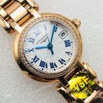 VSF Swiss Replica Longines PrimaLuna Lady Watch Rose Gold Diamond Bezel
